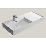 Hidra Faster Kiub Umywalka ścienna 101x46 cm z półką po prawej Biała KI100DX.001