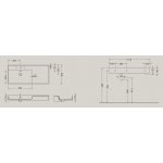 Hidra Faster Kiub Umywalka ścienna 101x46 cm z półką po prawej Biała KI100DX.001