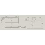 Hidra Faster Kiub Umywalka ścienna 120x46 cm Biała KI120.001