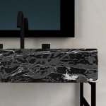 Hidra Faster Kiub Umywalka ścienna podwójna 120x46 cm Ceppo di gre dark KI120DV.99