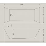 Hidra Faster Kiub Wanna wolnostojąca 170x75 cm Biała Matt KV60.006