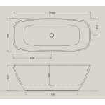 Hidra Faster Wanna wolnostojąca 170x72 cm Biały FV61L.001