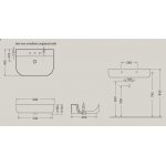 Hidra Gio Evolution Umywalka stawiana na blat/ścienna 60x49 cm Biały G15E.001
