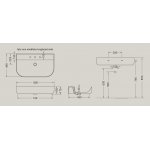 Hidra Gio Evolution Umywalka ścienna 80x49 cm Biały G17E.001