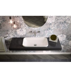 Hidra Gio Evolution Umywalka prostokątna stawiana na blat 80x37 cm Biały G180.001 W MAGAZYNIE!!