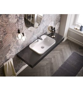 Hidra Gio Evolution Umywalka prostokątna wpuszcza w blat 80x40 cm Biały G280.001 W MAGAZYNIE!!