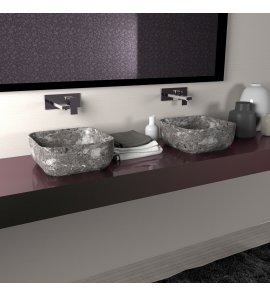 Hidra Gio Evolution Umywalka kwadratowa stawiana na blat 40 cm White matt marble G43E.100