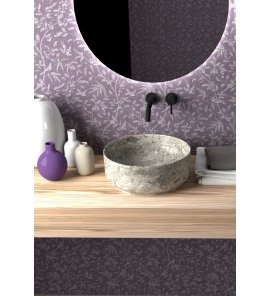 Hidra Gio Evolution Umywalka okrągła stawiana na blat 42 cm Ceppo di gre grey G42E.100