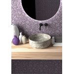 Hidra Gio Evolution Umywalka okrągła stawiana na blat 42 cm Ceppo di gre grey G42E.100