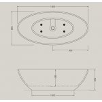 Hidra Gio Evolution Wanna wolnostojąca 180x85 cm Biały GV61L.001