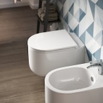 Hidra Gio Evolution Miska WC wisząca Rimless 55x36,5 cm z deską wolnoopadajacą biała GWR20.001+GZQ.001