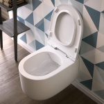 Hidra Gio Evolution Miska WC wisząca Rimless 55x36,5 cm z deską wolnoopadajacą biała GWR20.001+GZQ.001