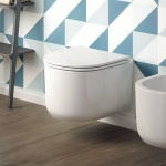 Hidra Gio Evolution Miska WC wisząca Rimless 55x36,5 cm z deską wolnoopadajacą biała GWR20.001+GZQ.001
