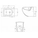 Hidra Hi-Line Bidet stojący Biały/Czarny HI14.012