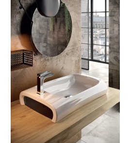 Hidra Hi-Line Umywalka stawiana na blat 700x410 mm White/Black HI17.012