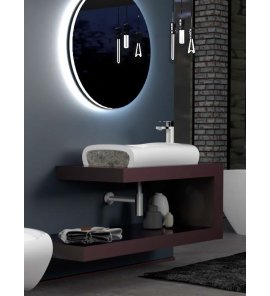 Hidra Hi-Line Umywalka stawiana na blat 700x410 mm White/Ceppo di gre grey HI17.100