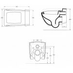 Hidra Hi-Line WC wiszący White/Ceppo di gre grey HIW10.100