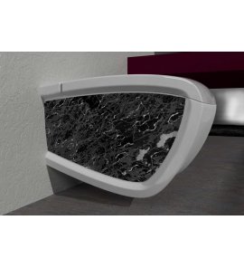 Hidra Hi-Line Miska WC wisząca White/Black matt marble HIW10.102