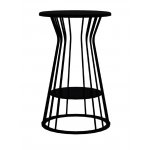 Hidra Hub Półka na stelaż podumywalkowy okrągła 46 cm czarny mat HUP3.026