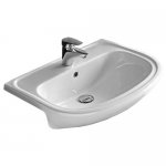 Hidra Lavabi Umywalka półwpuszczana w blat 66x49 cm Biała F30.001