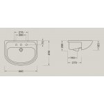 Hidra Lavabi Umywalka półwpuszczana w blat 66x49 cm Biała F30.001