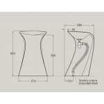 Hidra Miss Umywalka wolnostojąca 570x580x880 mm Biały MI15.001