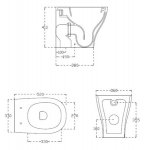 Hidra My Miska WC stojący Biały M20.001