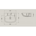 Hidra My Umywalka ścienna 65x51 cm Biały M15.001