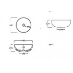 Hidra Sphere Umywalka okrągła Ø 440 mm Ceppo di gré grey SP17.100