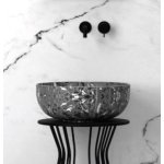 Hidra Sphere Umywalka okrągła Ø 440 mm Marble black matt SP17.102