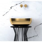 Hidra Sphere Umywalka okrągła Ø 440 mm złoty/biały SP17.013