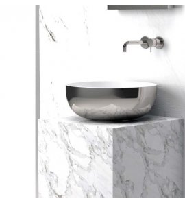 Hidra Sphere Umywalka okrągła Ø 440 mm platynowy/biały SP17.014