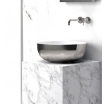 Hidra Sphere Umywalka okrągła Ø 440 mm platynowy/biały SP17.014