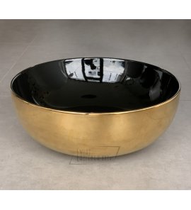Hidra Sphere Umywalka okrągła Ø 440 mm złoty/czarny SP17.020