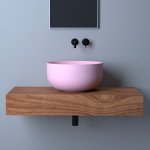 Hidra Sphere Umywalka wysoka okrągła Ø 440 mm Rosa matt SP22.097