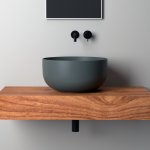 Hidra Sphere Umywalka wysoka okrągła Ø 440 mm Grey matt SP22.053