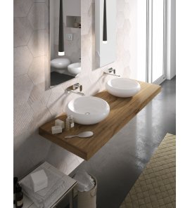 Hidra Tao Umywalka stawiana na blat okrągła 43 cm Biały TA19.001