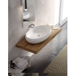 Hidra Tao Umywalka stawiana na blat owalna 60x40 cm Biały TA20.001