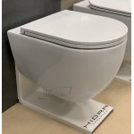 Hidra Tour 4.0 Miska wisząca bezrantowa z deską wolnoopadającą 52,5x36,5 cm biała TUWR40.001+TUZ.001 