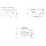 Hidra Tour 4.0 Miska wisząca bezrantowa z deską wolnoopadającą 52,5x36,5 cm biała TUWR40.001+TUZ.001 