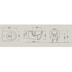 Hidra Tour Bidet ścienny Biały TUW24.001