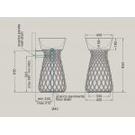 Hidra Wire Postument pod umywalkę okrągła 430 mm biały W3.001