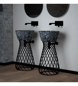 Hidra Wire Postument pod umywalkę okrągła 430 mm czarny W3.026