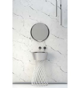 Hidra Wire Umywalka okrągła Ø 430 mm White/platinum W1.014