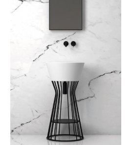 Hidra Wire Umywalka okrągła Ø 430 mm Biały mat W1.006