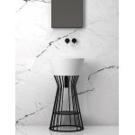 Hidra Wire Umywalka okrągła Ø 430 mm Biały mat W1.006