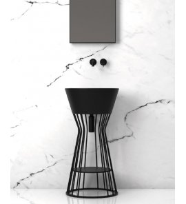 Hidra Wire Umywalka okrągła Ø 430 mm Czarny mat W1.026