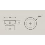 Hidra Wire Umywalka okrągła Ø430 mm z korkiem klik-klak różowa W1.097+P125.097 WYPRZEDAŻ EKSPOZYCJI!!