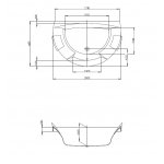Hoesch Aviva Wanna przyścienna do zabudowy z dwoma zagłówkami 1800 x 1185 mm biały 6618.010