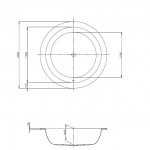 Hoesch Dreamscape Wanna okrągła do zabudowy ∅ 1800 mm biały 6114.010010